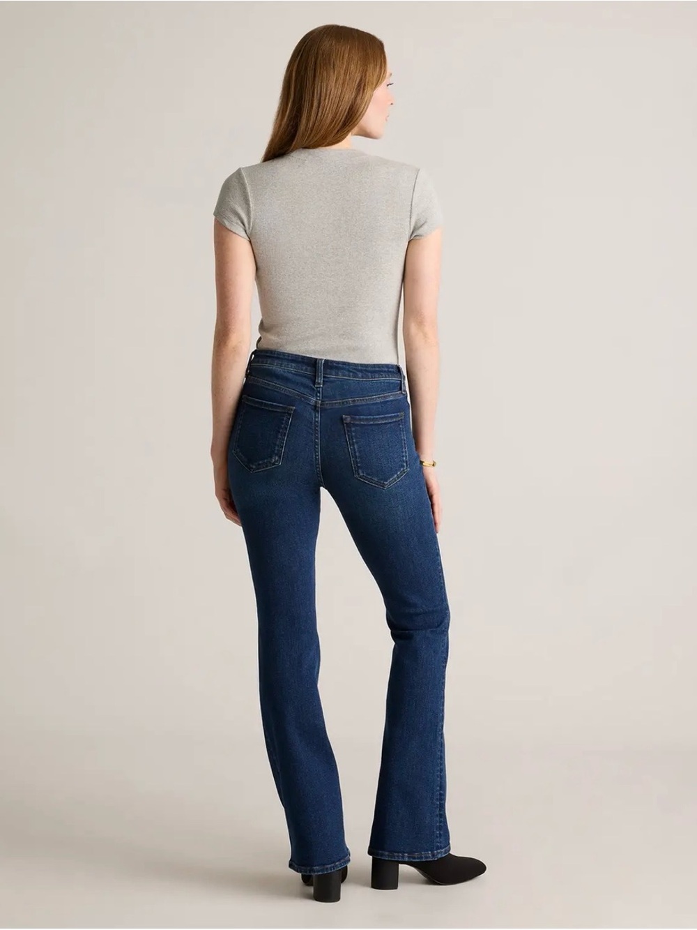 Quince Luna Stretch Flare Jeans 31L (Long) in Midnight Blue - Picture 13 of 13